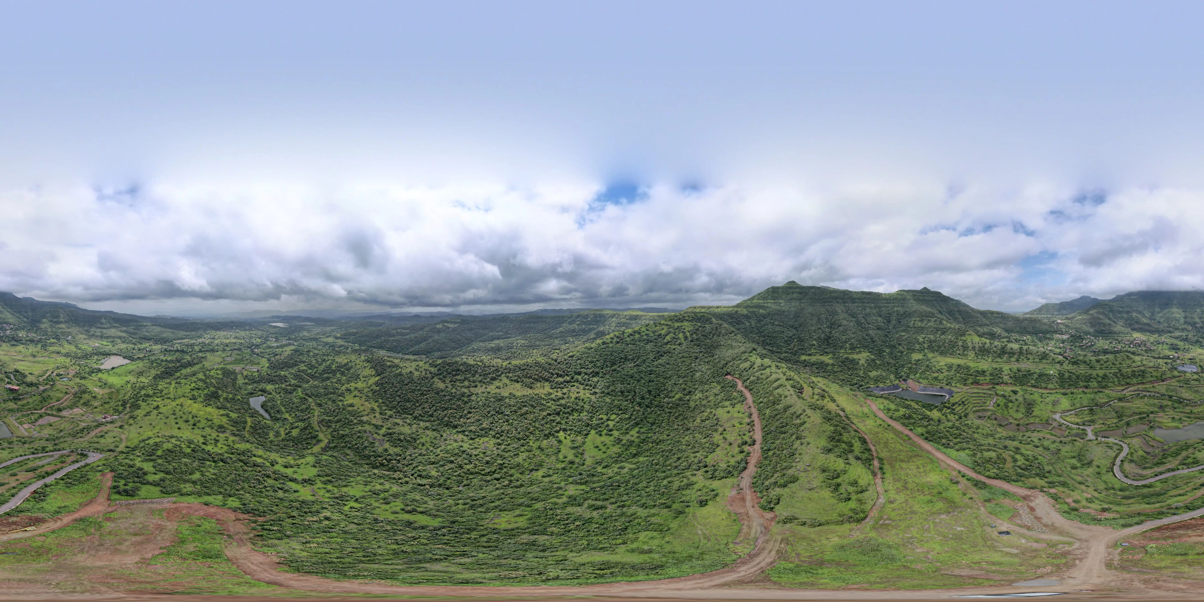 Royal Roots — aerial view at the foothills of Purandar Fort